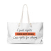 Equal Rights Weekender Bag - Orange