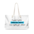 Equal Rights Weekender Bag - Blue