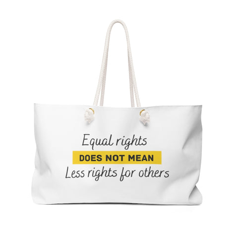 Equal Rights Weekender Bag - Yellow