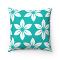 Floral Decorative Pillow (Teal)