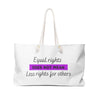 Equal Rights Weekender Bag - Purple