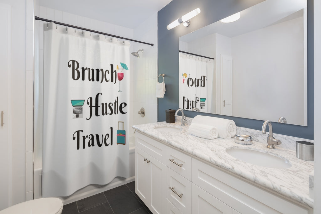 Brunch Hustle Travel Shower Curtains